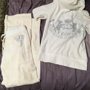 Juicy Couture Velour tracksuit off-white